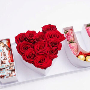 "I ❤️ U" - Rosas y Chocolates 🌹🍫