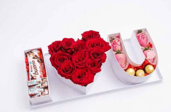 "I ❤️ U" - Rosas y Chocolates 🌹🍫